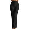 ticticlily Pantaloni Donna all'Uncinetto Svuotare in Maglia A Vita Alta con con Coulisse Pantalone a Rete Lunghi Dritti Estivi Bikini Cover Up Pants C Nero S