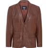 Infinity Leather Uomo Blazer in Pelle Morbido in Vera Pelle Italiana Giacca Aderente Cappotto