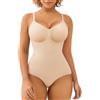 SHAPERX Donna Bodysuit Body Contenitivo Modellante Intimo Snellente Shaper Seamless Shaping Figura Formante Corpetto Shapewear, UK-SZ5213-Beige-S/M