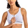 SYROKAN Donna Reggiseno Sportivo con Zip Frontale | Alto Impatto, Supporto, Post Operatorio, Workout, Fitness