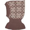 tevirP Passamontagna da inverno, per bambini, per ragazzi e ragazze, in 100% lana merino, fatto a maglia marrone/bianco naturale. m