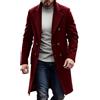 Ybing Uomo Cappotto Elegante Monocromatico Cappotto Invernale Slim Fit Cappotto Di Lana A Doppia Fila Di Bottoni Trenchcoat Caldo Cappotto Uomo Outfit Di Tendenza Business Giacca Antivento Outdoor