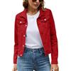 ORANDESIGNE Giacca di Denim da Donna Casual Giacca Corta Jeans Elegante con Tasche Jacket Moda Cappotto Ragazze Manica Lunga Outerwear Giubbino Denim