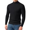 Oanviso Maglione Uomo Lavorato A Maglia Sottile Trecce Collo Alto Lupetto Caldo Manica Lunga Pullover Dolcevita Maglieria Invernale Maglioncino