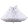 PhilaeEC - Sottogonna da donna in chiffon con elastico in vita e tutù, in tulle multistrato, per cosplay, lunghezza 40 cm, vita 55-95 cm, bianco, Taglia unica