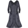 Generic Accappatoio lungo da donna in pile con cappuccio, con cerniera, morbida e accogliente, vestaglia invernale calda, comoda da indossare da casa, ideale per le giornate fredde