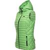 MARIKOO Giacca da donna per le mezze stagioni, con cappuccio rimovibile, taglia XS-3XL, Verde giada, XS