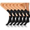 sesto senso Donna Calzino Microfibra Calze Seta Corto 6 Paia 40 Den Nero 6x1pack