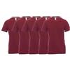 Saggio Payper 5 Tshirt Girocollo da S a 5XL 100% Cotone 155gr Traspirante Regular Fit Big Size BORDEAUX5PZ XXL