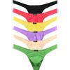 iKingsky Slip da uomo sexy a vita bassa, elasticizzati, con retro a T, Multicolore, Medium