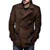 Runcati Uomo Classico Doppio Petto Cappotto Slim Fit Trench Casual Giacca Lunga Inverno Calda Business Capispalla