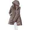 ORANDESIGNE Piumino Leggero Donna con Cappuccio Puffer Jacket Leggeri Giacca Cappotto Lungo Giubbino Down Jacket Piumino Leggero Caldo Giacche Trapuntato Slim Piumini Invernale B Cachi L