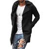Onsoyours Uomo Cappotti Invernale Cappotto Trench Casuali Giacche Ufficio Uomo Cool Giacca Militare Giacca Leggera e Traspirante Abbigliamento Nero L