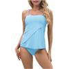 Generico Costume da Bagno Donna Due Pezzi Vita Alta Costumi-Due-Pezzi Ragazza Intero Contenitivo Pancia E Seno Copricostume Mare Nero Mode Primavera 2025 Firmata