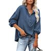 PLOKNRD Serafino a Maniche Lunghe Autunnale da Donna Leggero con Coulisse (Blu Navy, 2XL)