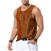 Casey Kevin Canotte da Uomo Paillettes Glitter Canottiera Magliette Uomo Casual Giacca Brillantini Maglietta