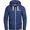 Grin&Bear Felpa con Cappuccio e Zip da Uomo GB022-DarkBlue-S