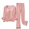 Uwdiohq Women's Petite Pajama Set Length Top Wide Leg Pants Lingerie Sposa Bianco (Hot Pink, XXL) Pigiama Donna Cotone Lungo con Polsini Autunno Taglia 52 Allattamento Invernale da Caldo XS
