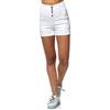 Elara Pantaloni Donna Corti Vita Alta Push Up Chunkyrayan Bianco MS2021 White 42 (XL)