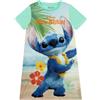Disney Pigiama Bambina, Pigiama Manica Corta Lilo E Stitch, Camicia da Notte Bambina, Camicia da Notte Stitch Película, Verde 8-9 Anni