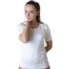 New Day intimo eccezionale Made in Italy- 3 Maglie Intime per Donna Manica Corta (con Pizzo macramé o Bordo Raso) in Caldo Cotone (Raso/Bianco,S)