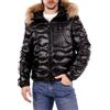 Blauer Giacca Corta Wave Fur Piumino Nylon Nero L