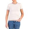 Marenza Girocollo Donna Manica Corta Bicolore Misto Cashmere Seta Made in Italy Maglione Paricollo Pullover Maglia Mezza Manica Lana Merino Cachemire Maglioncino Beige Blu Grigio Regalo (XL, Beige Chiaro)