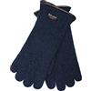 EEM Fashion EEM - Guanti da uomo in lana morbida Thinsulate, fodera termica in pelle scamosciata, orlo con bordatura, Blu marino, S/M