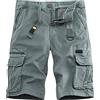 MJGkhiy Pantaloni Uomo Corti Cargo Leggero Pantaloncini Trekking con Multi-Tasca Estivi Pantaloni da Lavoro Corti Taglie Forti Bermuda Uomo con Tasche Cargo Hiking Pantaloncini Tattici