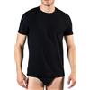 o-day Liabel 2Maglia Termica Uomo 100% Caldo Cotone Interlock NuovaUomo Thermocotton Soffice e Vaporosa Maglia Intima Bianche o Nere S-XXL (XL, Nero - Girocollo)