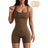 Merlvida Tuta Intera Donna Corto Jumpsuit Sportivo Senza Cuciture Completo Palestra Elasticizzato Tutina Aderente Elegante Body Sexy Estivo Lifting Gym Yoga Workout
