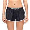 SUNDEK Lulin Short, Costume a Pantaloncino Corto con Vita Elastica da Donna (IT, Testo, XS, Regular, Regular, Nero)