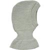 tevirP Passamontagna da inverno, per bambini, per ragazzi e ragazze, in 100% lana merino, fatto a maglia grigio chiaro m