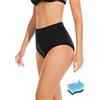 OVRUNS Costumi da Bagno Periodo Donna Mestruale Slip da Bagno Vita Alta Protettive Slip Bikini, Nero, M