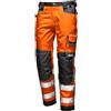 Sir Safety System Rush - Pantaloni da Lavoro Multitasche in Twill 280 g/m2, Rinforzi Cordura, Alta visibilità EN ISO 20471, Resistenza Industriale, Hi Vis Arancia, 52
