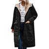 Generico Cappotto Pile Donna Zip Invernale Giacche Trench in Pile Donnas Tinta Unita Casual Cappottos Invernale Maniche Lunghe Giacca Caldo Giaccas Lungo Giubbotto Slim Fit Outdoor Taglie Forti