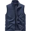 Peuignao Gilet Pile Uomo Giubbotto smanicato Uomo Invernale Gilet Multitasche da Lavoro Uomo Giubbino Smanicato Casual Gilet Imbottito Uomo Reversibile Giacca senza Maniche Giacchetto smanicato Uomo Blu 3XL