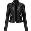 KHIRVWL 2024 Giacca di Pelle Donna Giubbotto da Motociclista in PU Pelle Giacca da Biker Slim Fit Bomber di Pelle Giacchetta Leggera Casual Giacche da Moto Outwear Leggero Comodo Cardigan Similpelle