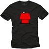 MAKAYA Maglietta Dog - T-Shirt con Stampa Cane Swag Hipster Uomo Nero XXXXL