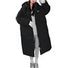 Generisch Cappotto invernale da donna, lungo, caldo, oversize, caldo, trapuntato, grandi dimensioni, cappotto a buffer, a maniche lunghe, invernale termico, per esterni, parka invernale