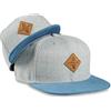 Soulbuddy Set di 2 Cappellini da Basecap Coordinati papà e Figlio - Snapback cap Traspiranti Uomo e Bambino - Look Mini Me Famiglia - Idea Regalo Originale (IT, Testo, M, Grigio Blu)