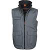CHEMAGLIETTE! Giacca da Lavoro Giubbino Smanicato Gilet con Interno Imbottito Payper Wanted, Colore: Smoke, Taglia: