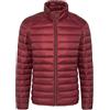 Evoga Giubbotto piumino uomo Biker in piuma d'oca Autunno Inverno casual Impermeabile (IT, Testo, XXL, Regular, Regular, Rosso)