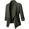 Onsoyours Blazer Donna Elegante Casual Giacche da Abito Slim Fit Manica 3/4 Aperto Davanti Colletto Cappotto Elegante Ufficio Business Blazer Top Cardigan