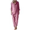 Generico Salopette Donna 𝐄stiva Jeans Tuta da Donna in Cotone e Lino, Casual, con Risvolto Ampio, Maniche Lunghe, Bottoni e Tuta Donna Elegante 𝐂urvy