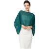 BEAUTELICATE Chiffon Bolero con Manica Pipistrello Donna Scialle Stole Trasparente Estiva per Sposa Matrimonio Cerimonia