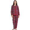 Amaxer Set Pigiama Caldo da Donna in Flanella 100% Cotone Set Pigiama Autunno e Inverno