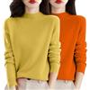 MJGkhiy 2 Pack Maglione Donna Invernale Lana Elegante Collo Alto Maglioni Moda Tinta Unita Maglia Autunno Comodo Manica Lunga Maglie Invernali Caldo Jumpers Casual Maglioncino Sweater