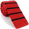 Michelsons of London Cravatta in maglia di seta a righe rosse e nere
