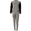 GIVOVA TUTA DONNA 102 G/COLLO CON TASCHE IN FELPA GRIGIO CHIARO/NERO Tg. L